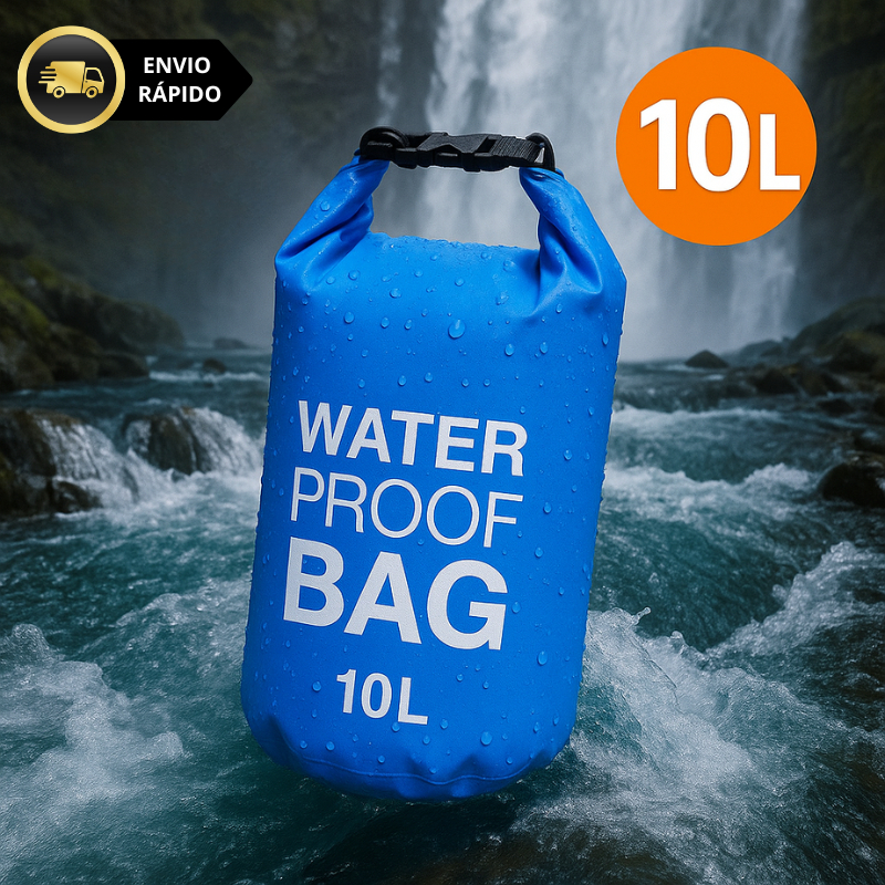 Bolsa Impermeável Saco Estanque 10L Camping Bag Mochila Pesca Caiaque Natação