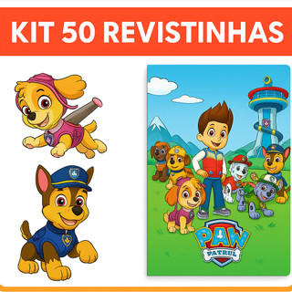 Kit Revistinha de desenho para Colorir Patrulha Canina de Lembrancinhas para festa de aniversário