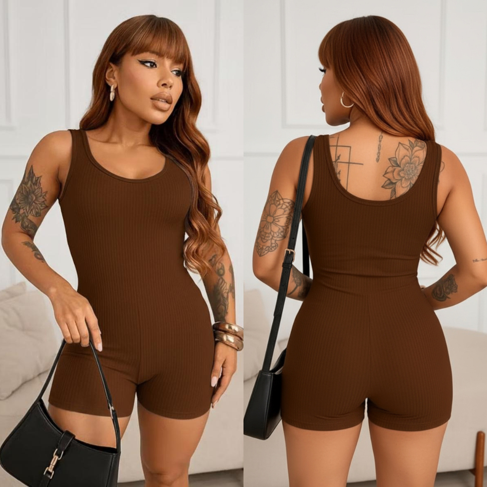 Macaquinho Feminino Curto Moda Gringa Tendencia Academia