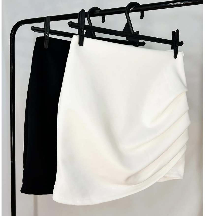 Short Saia Feminino Drapeado Cintura Alta e Caimento Perfeito Para o Dia a Dia Elegante em Oferta na Shopee