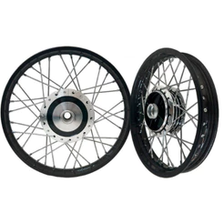Par De Rodas Jante Pretas Tambor Fan Titan 150 / 160 / Start Cubo Diamantado