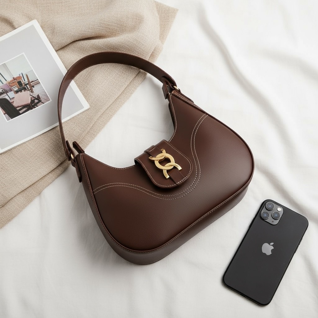 Bolsa Feminina Baguete Média De Ombro Estilosa Casual em Oferta na Shopee