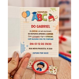15Livrinho formandos ABC personalizado com nome e fotos