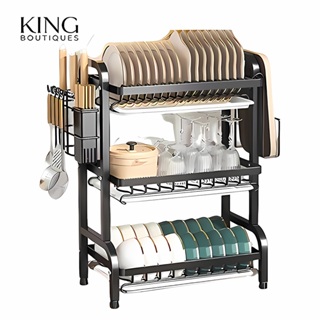 Escorredor de Louças Organizador Preto Aço Inoxidável 3 Andares em Oferta na Shopee