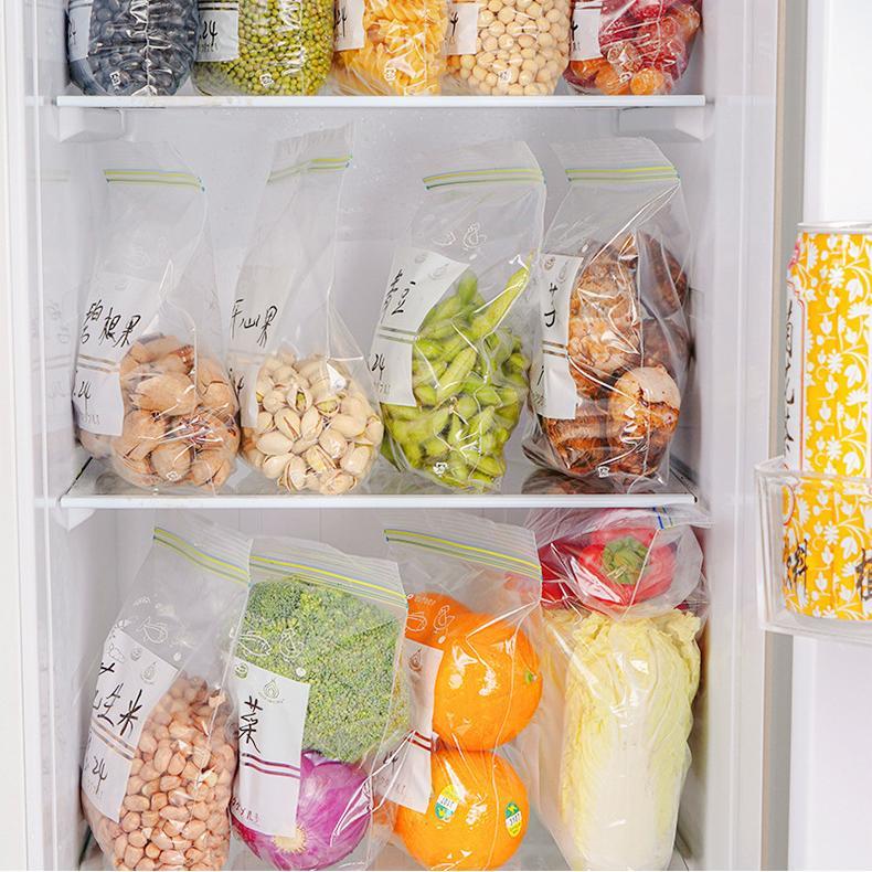 Kit 20 Sacos Herméticos Para Armazenar Alimentos Reutilizável Congelador Zip Lock em Oferta na Shopee