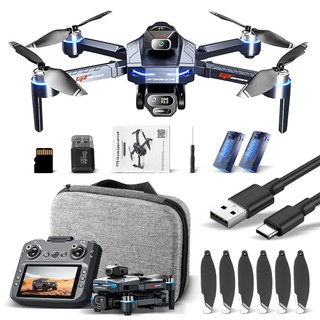 Drone GT8 Com Tela, Câmera HD – Motor Brushless, Evita Obstáculos, Dobrável 2 Bateria