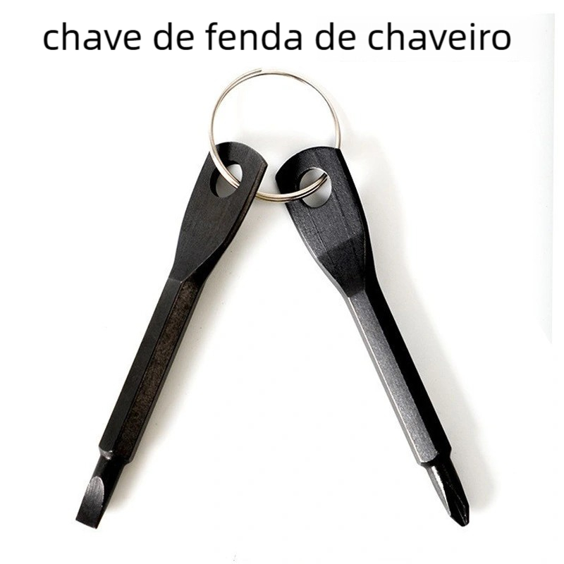 Chaveiro EDC Portátil: Ferramenta Chave Fenda Philips para Bolso e Camping