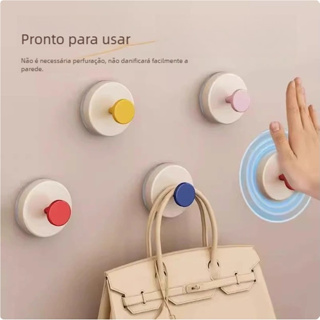 Gancho de Ventosa Sem Furo Fortalecido, Aderência Forte Anti-Queda em Oferta na Shopee