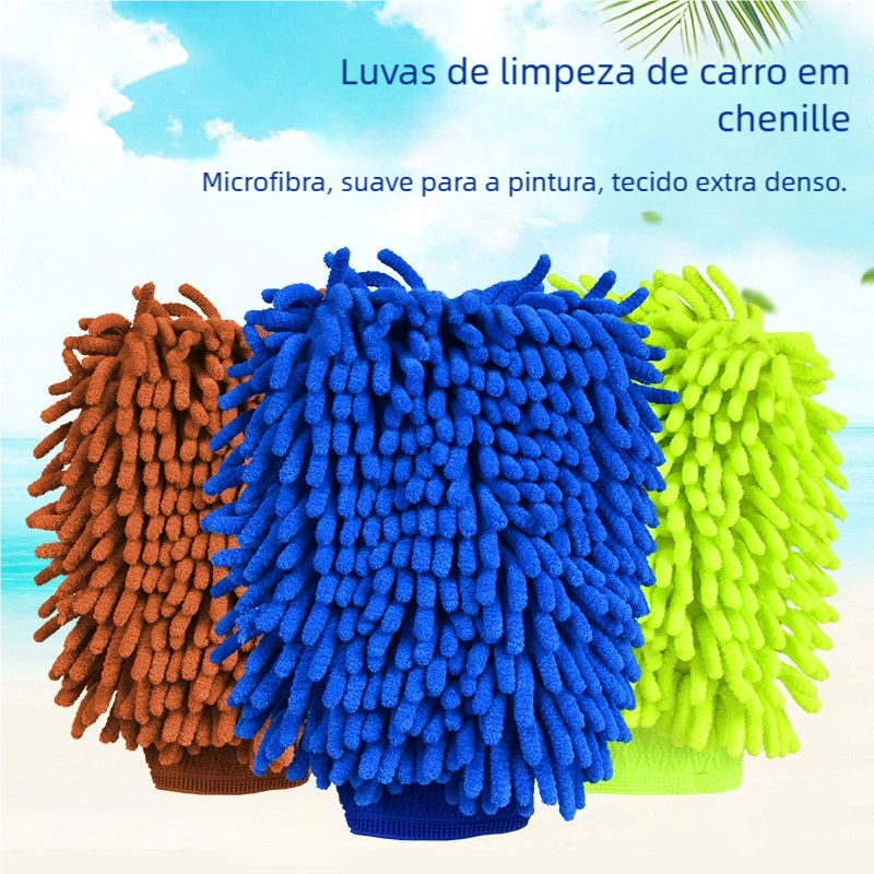 Luva Microfibra Grande: Lavar Carro e Limpeza Automotiva em Oferta na Shopee