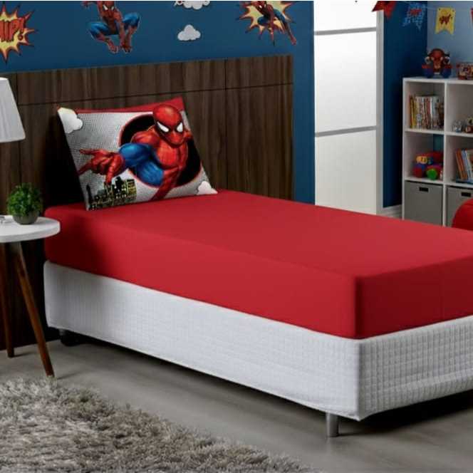 KIT 2 PEÇAS CAMA DE SOLTEIRO LENÇOL +FRONHA HOMEM ARANHA/VÁRIAS CORES/PRONTA ENTREGA/KIDS/SPIDER MAN em Oferta na Shopee