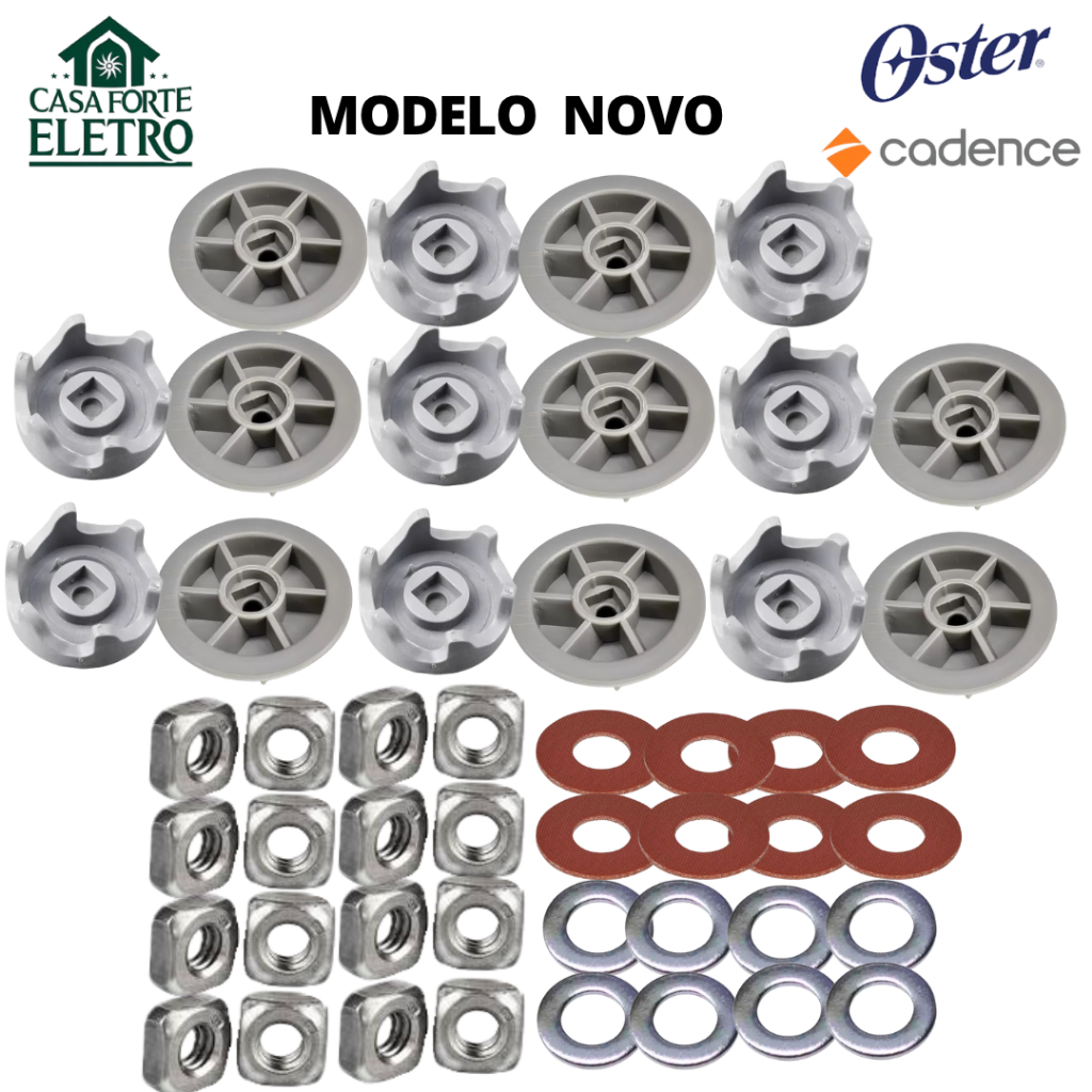Kit 8 unidades arraste do Copo + Motor Liquidificador Oster OLIQ601 OLIQ605 OLIQ606 OLIQ610 OLIQ619 e Cadence Robust