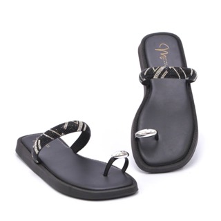 Papete Sandalia Rasteirinha Cofortavel Strass PRETO em Oferta na Shopee