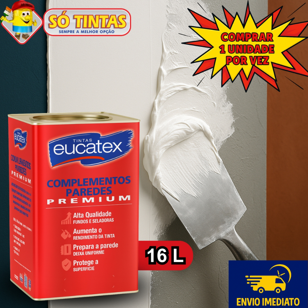 Massa Corrida PVA 25kg Eucatex Acabamento Interno Pronto para Uso Branco em Oferta na Shopee