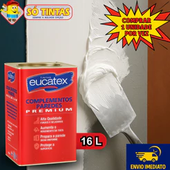 Massa Corrida PVA Eucatex 25kg Branca Pronta para Uso para Parede Interna, Reboco, Gesso e Concreto