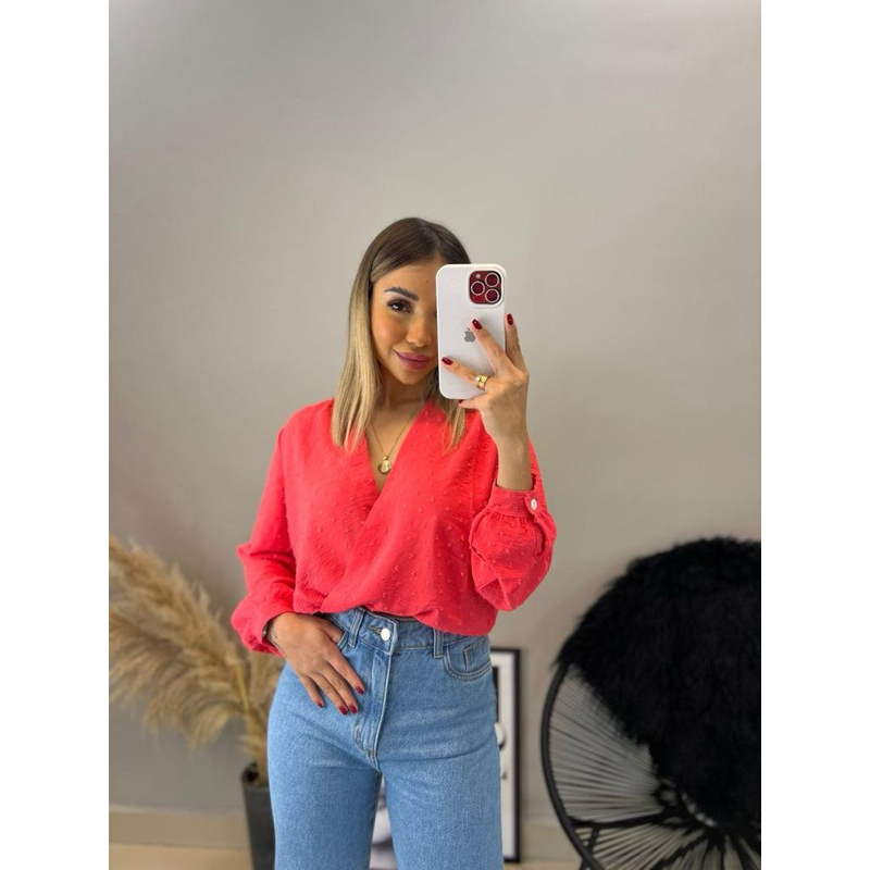 Blusa Encanto Pipoquinha Transpassada Feminina em Oferta na Shopee