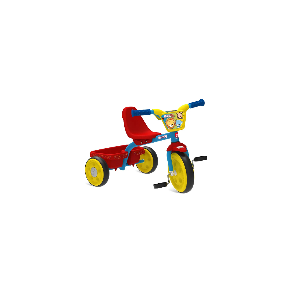 Triciclo Bandy Com Carenagem Vermelho E Azul Bandeirante