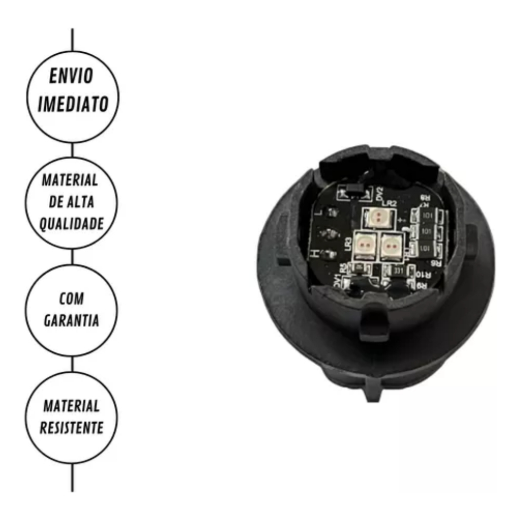 Lampada Led Luz Freio Hilux Srx 2021 2022 2023 2024 Preto Vermelho Plug And Play