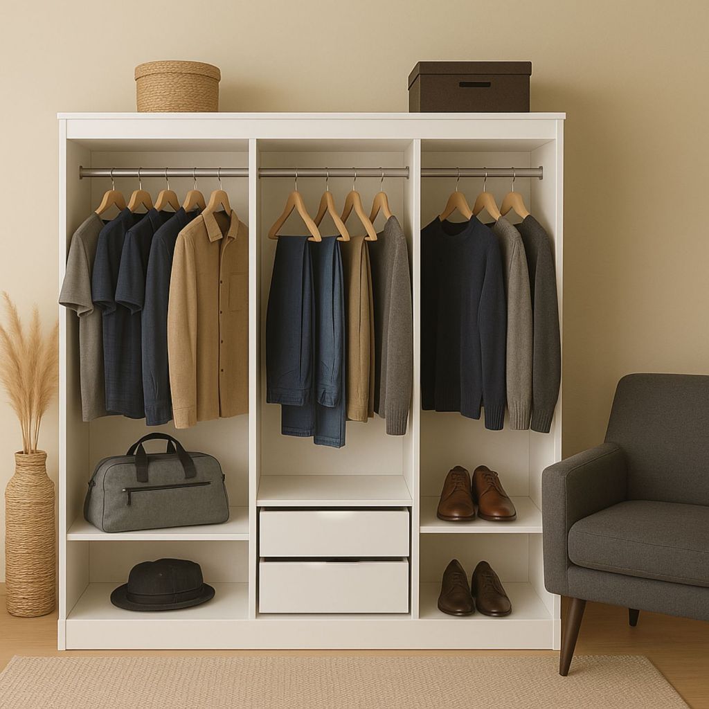 Closet Lisboa Evidencia Moveis 2 Gavetas e 2 Prateleiras - Evidencia Móveis