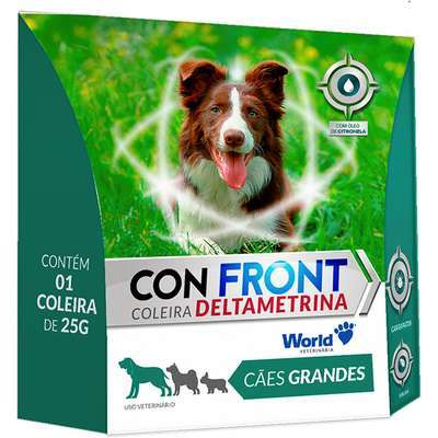 Detalhes do Coleira Deltametrina Confront Cães Pequenos Medios 19g e Grandes 25g