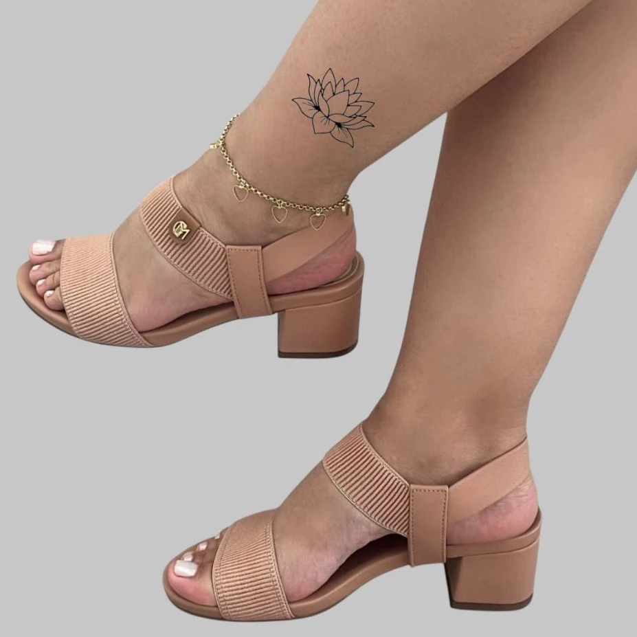 Sandália Feminina Salto Bloco Modare ultraconforto MD7187