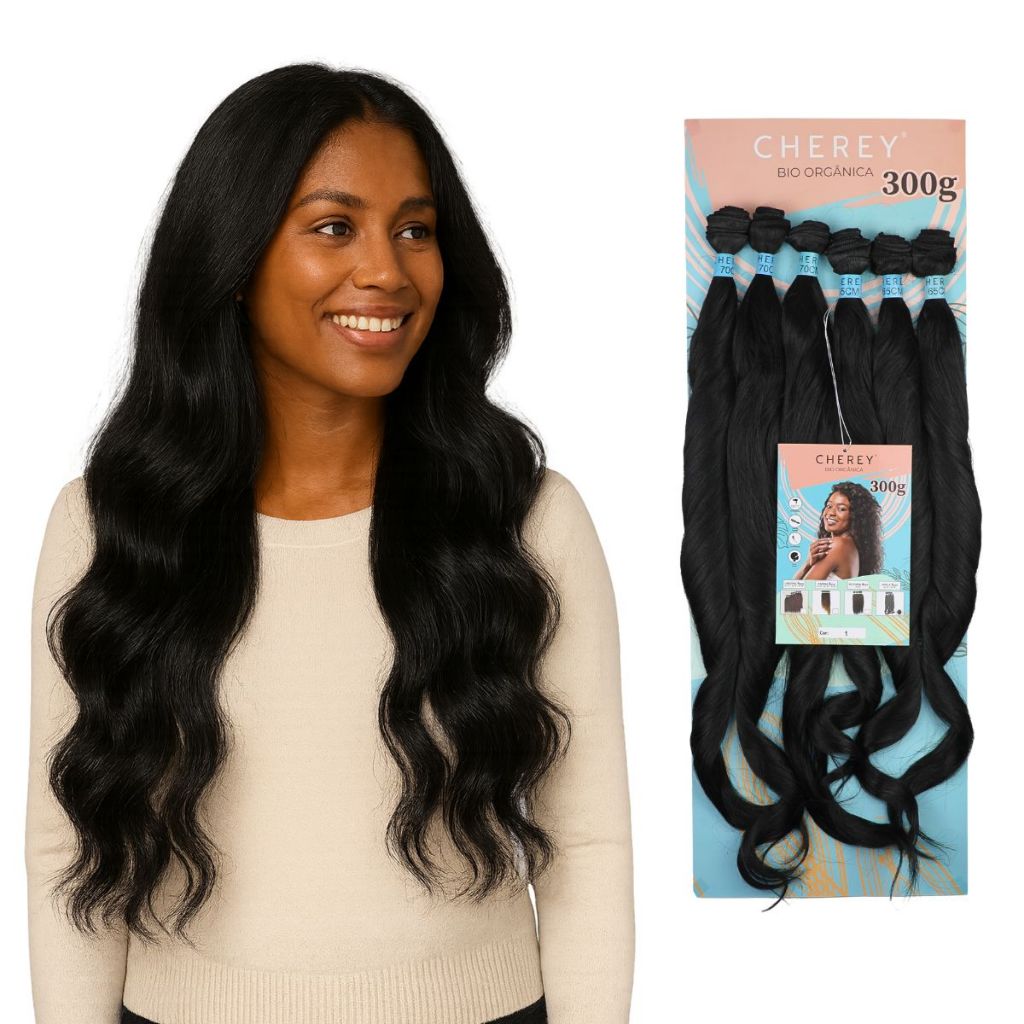 Cabelo Bio Orgânico Cherey Perla 300g Ondulado Natural em Oferta na Shopee