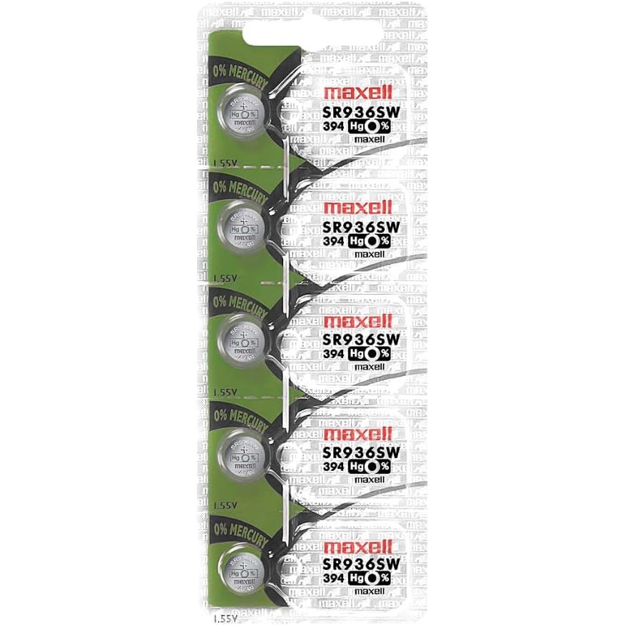 05 Bateria Relógio de pulso 394 SR936SW Maxell 01 Cartela 5 un
