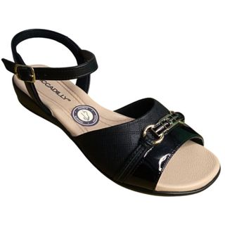 Sandália Feminina Piccadilly Anabela Baixa Para Joanetes Linha Conforto Palmilha Massageadora Solado Antiderrapante