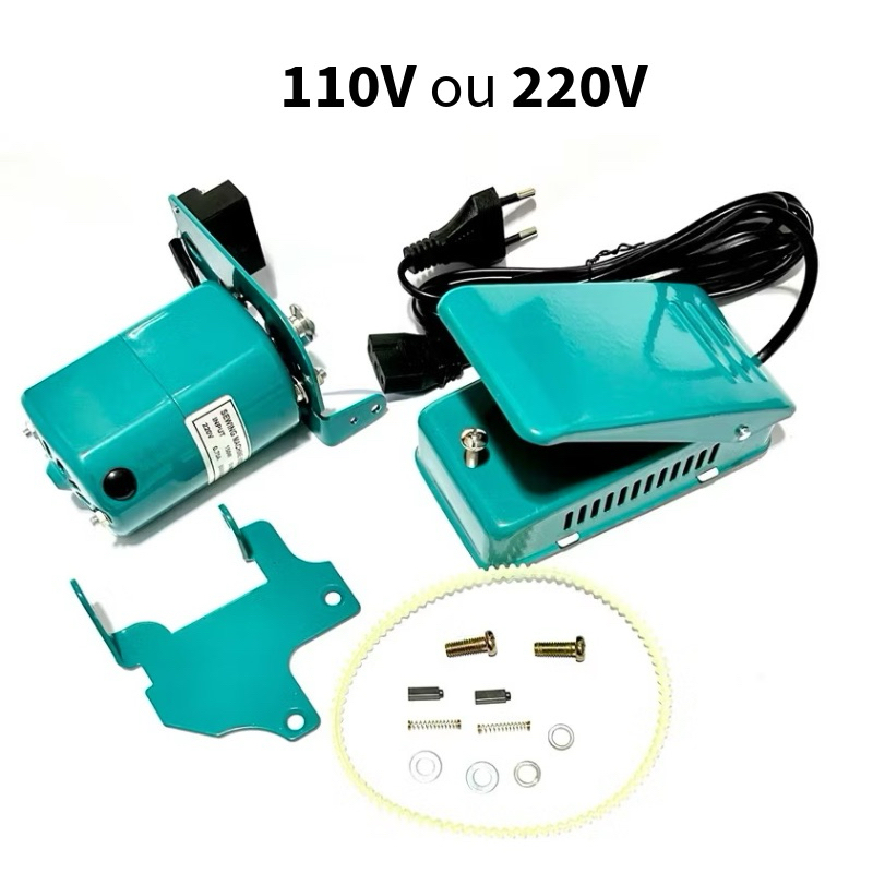 Motor Competo Com Pedal Maquina Overlock Sequinha Gn1 Verdinha Chinezinha Semi Industrial em Oferta na Shopee