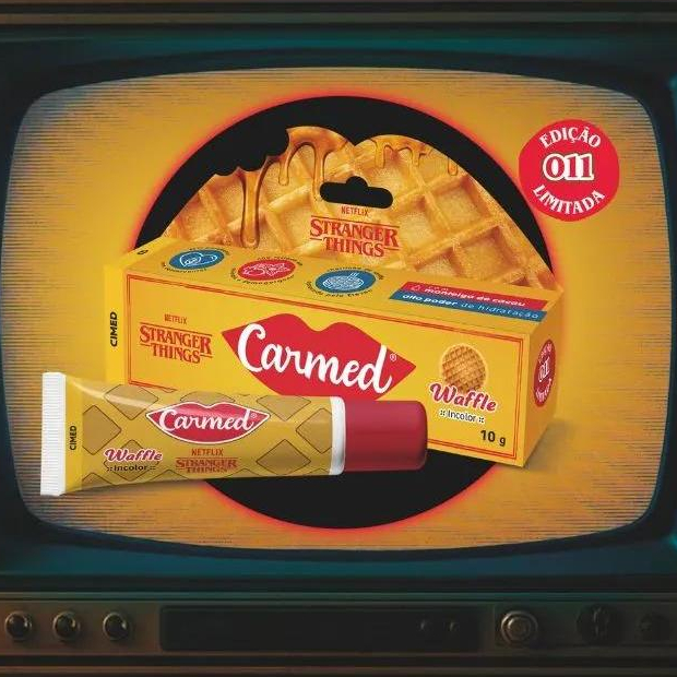 Carmed Stranger Things Waffle Incolor 10g Lançamento Original Cimed