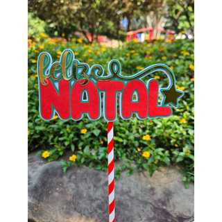 Topo Personalizado/Topo de Bolo de Natal/Decoração Natal/Topo Feliz Natal/Feliz Natal/Natal/Topo de Bolo