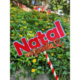 Topo Personalizado/Topo de Bolo de Natal/Decoração Natal/Topo Feliz Natal/Feliz Natal/Natal/Topo de Bolo
