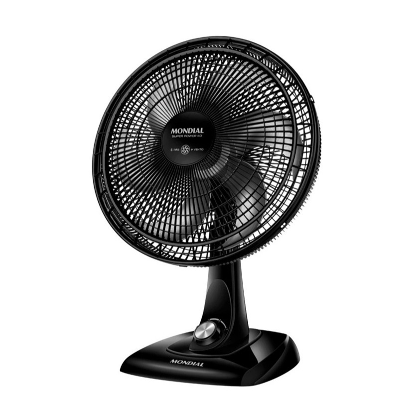 Ventilador de mesa 40 cm 6 pás com 3 velocidades Super Power - VSP-40-B Mondial Bahia