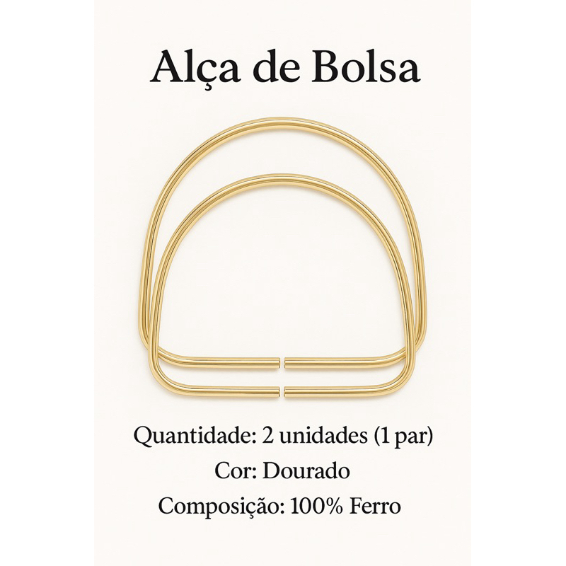 Alça de Metal para bolsa 12.5cm 1 Par em Oferta na Shopee