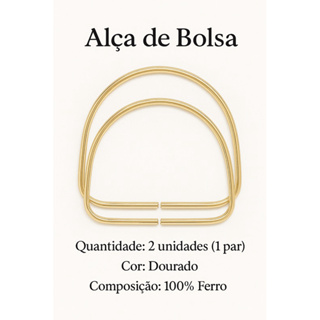 Alça de Metal para bolsa 12.5cm 1 Par em Oferta na Shopee