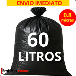 Saco de lixo 50 Litros 50 Unidades Reforçado Promoção