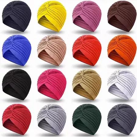 KIT Peças Turbante Chapéu Feminino Indiano Estiloso Com Elástico Fechado Para Conforto e Estilo