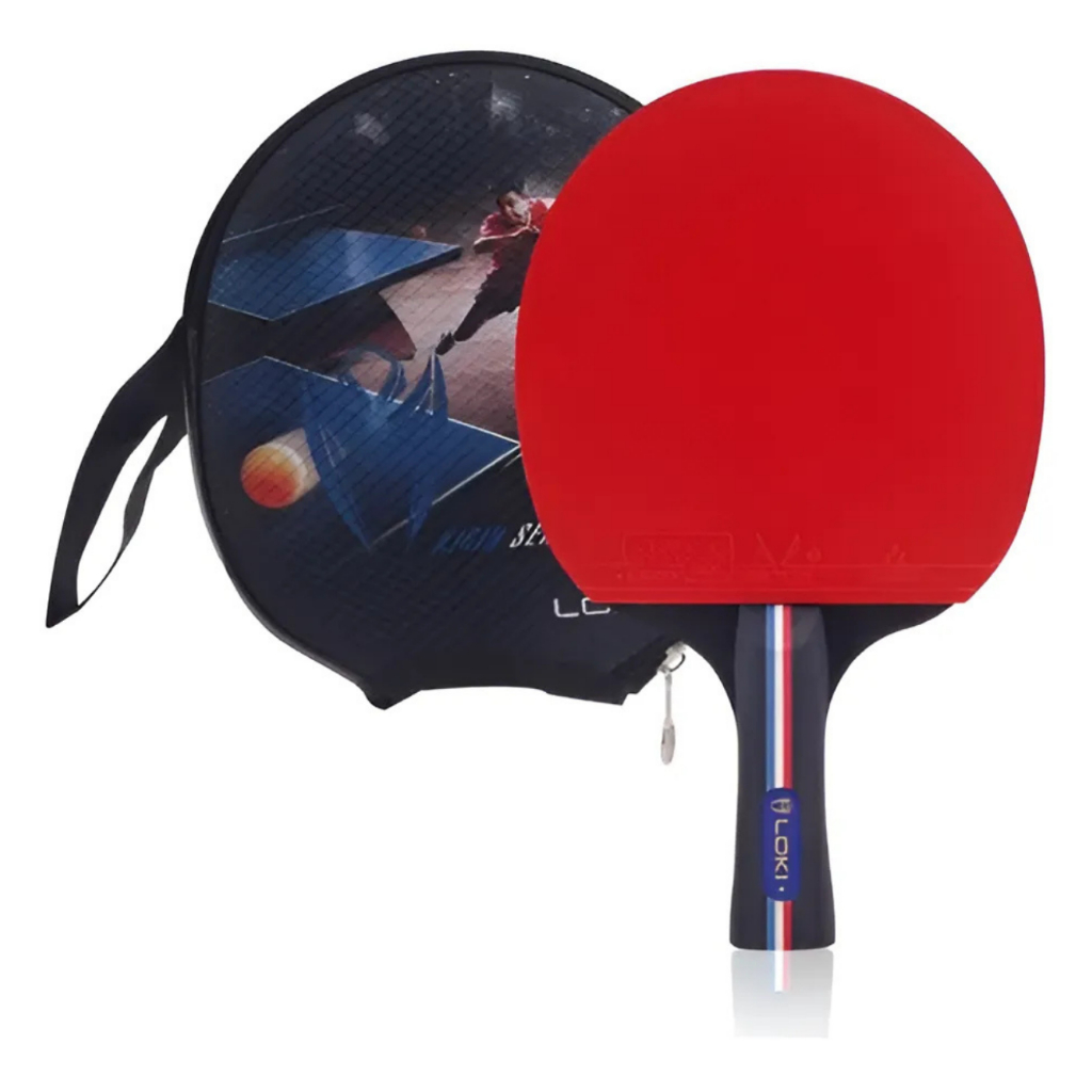 Raquete Profissional LOKI X1 Star Aprovada ITTF Clássica/Classineta Cabo Longo ou Curto com Raqueteira Tênis de Mesa
