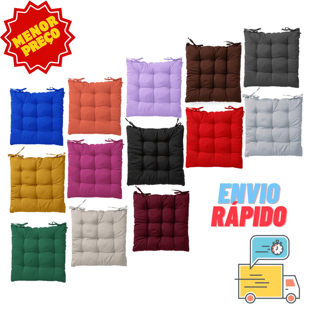 Almofada Assento Futon Oxford Liso 40cm x 40cm - Diversas Cores em Oferta na Shopee