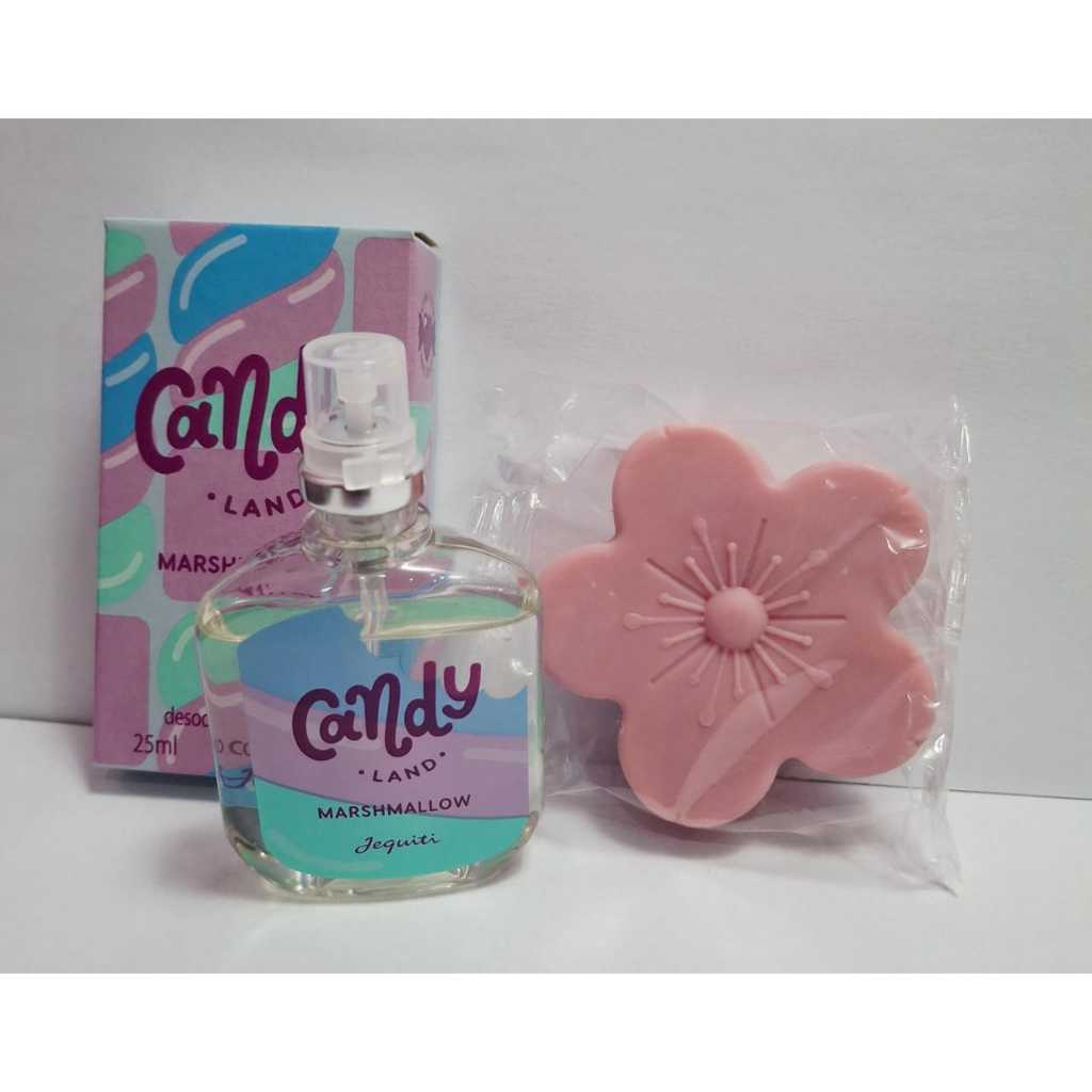 KIT Jequiti Perfume Candy Land Marshmellow 50ml e Sabonete Rebeca Abravanel 50g