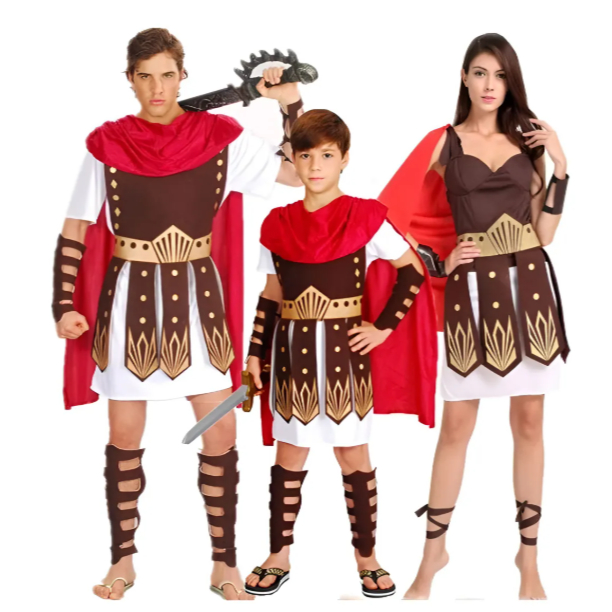 Fantasia Cosplay Soldado Romano Gladiador Guerreiro Luxo Pro