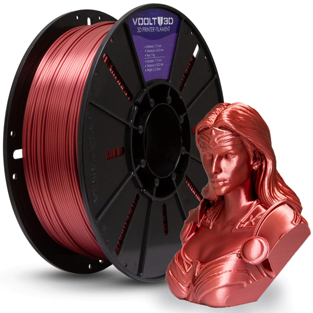 Filamento Bronze Pla Silk Premium Impressão Voolt 3d