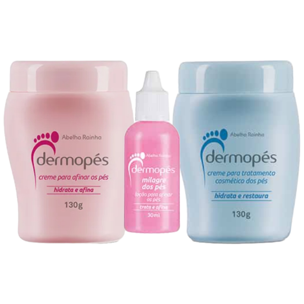 kit Dermopes Creme P/ Tratamento Cosmetico Desodorante dos Pes 230g +milagre dos pes