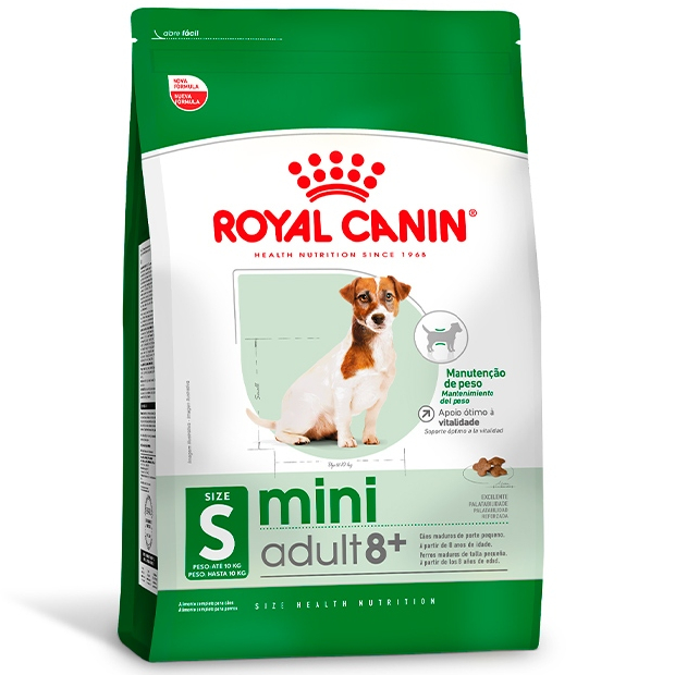 Ração Seca Royal Canin Mini Adult 8+ para Cães Idosos de Porte Pequeno 7,5Kg