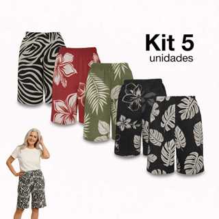 Kit Bermuda de Liganete Para Senhoras Feminino Confortáveis Leves Fresquinhas em Oferta na Shopee