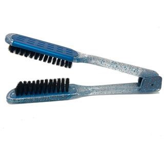 Escova de Cabelo Auxiliar Para Chapinha Azul com Glitter Transparente Progressiva Termica Lançamento em Oferta na Shopee