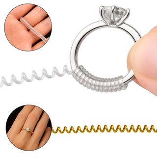 Kit 4 Ajustador de Anel regulador de anel e aliança redutor de anéis silicone confortável 1,2,3,4 em Oferta na Shopee