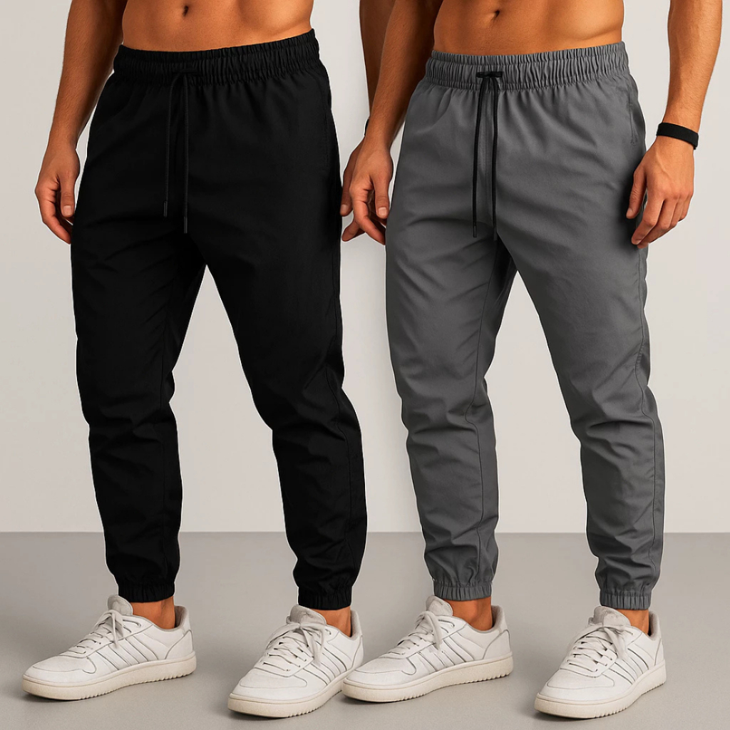 Kit 2 Calça Jogger Masculina slim Academia Com Elastano tactel Esportiva
