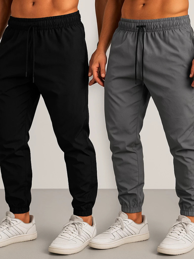 Kit 2 Calça Jogger Masculina slim Academia Com Elastano tactel Esportiva