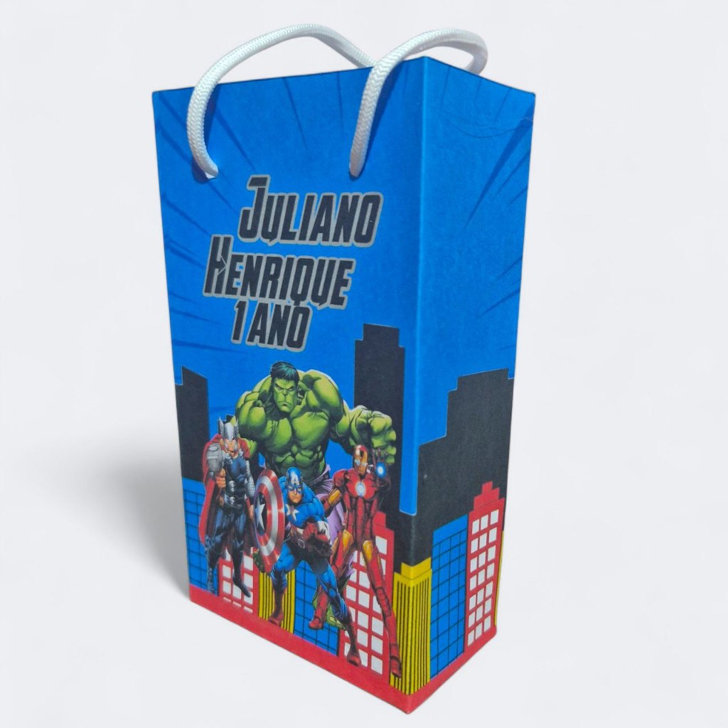 50 SACOLINHA PERSONALIZADA VINGADORES | PEGUE E MONTE | PERSONALIZADOS LEMBRANCINHAS SACOLINHA VIGADORES HEROIS em Oferta na Shopee