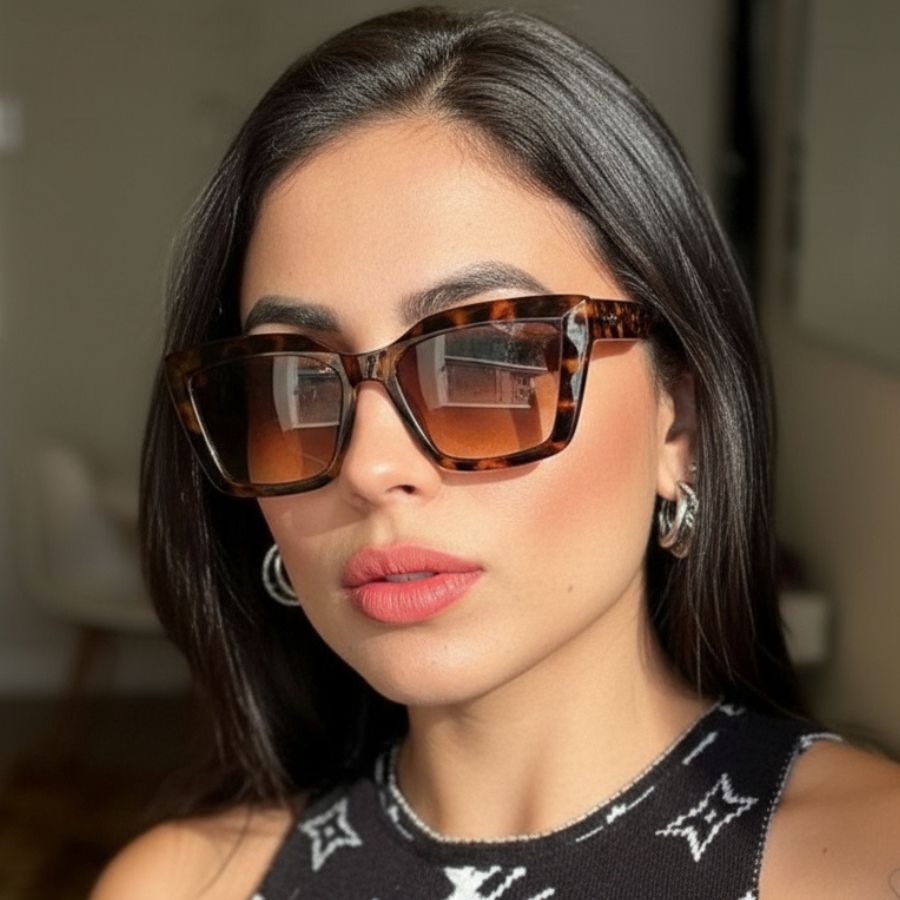 Oculos Lindissimo Cristal Estilo Gatinho Lente Confortável em Oferta na Shopee